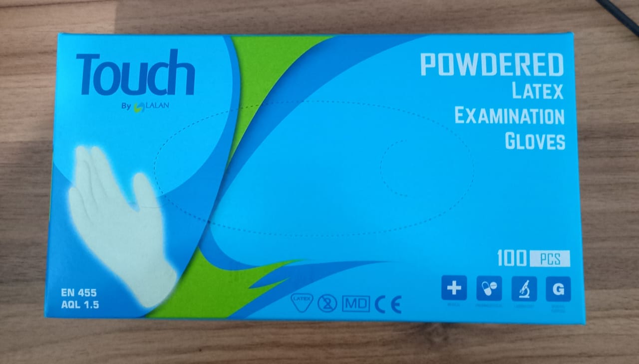 Lalan Touch Latex Powdered Gloves 100pcs box - Image 2